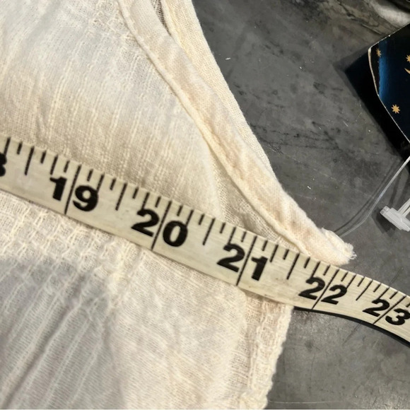 NOS NWT Dotti Cotton Textured Ivory Button Down Maxi Coverup Sleeveless Dress XL - Picture 7 of 9